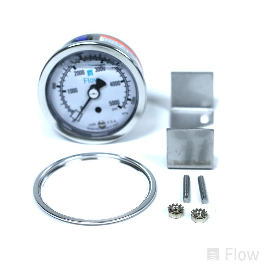 Oil Pressure Gauge; 0-5000 psi; Back Mount